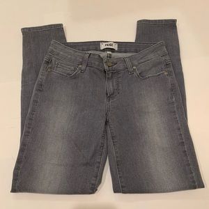 Paige Grey Verdugo Ankle Zipper Skinny Jeans 26